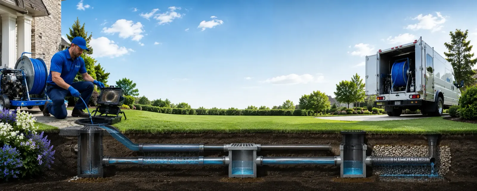 Outdoor drain cleaning information for Van, WV